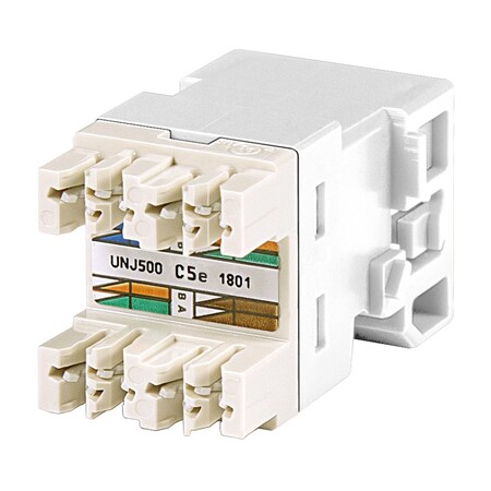 Commscope UNIPRISE MODULAR RJ45 JACKCAT 5E, UTP 8 POSITION, WHITEMID #760237776 UNJ500-WH